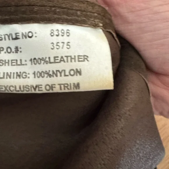 Margaret Godfrey Vintage Brown Leather Short Sleeve Button Down Shirt L - Picture 8 of 9